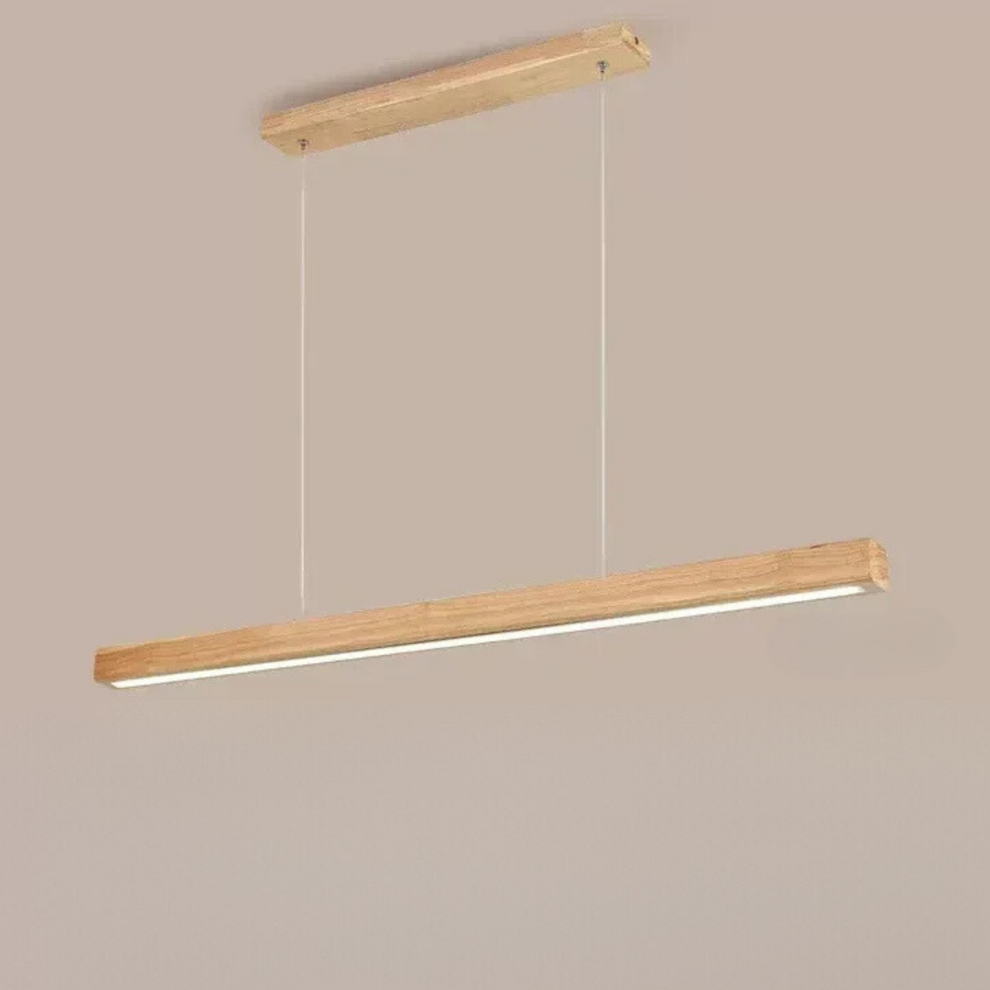 HYGGE - Gerade LED-Pendelleuchte aus Holz