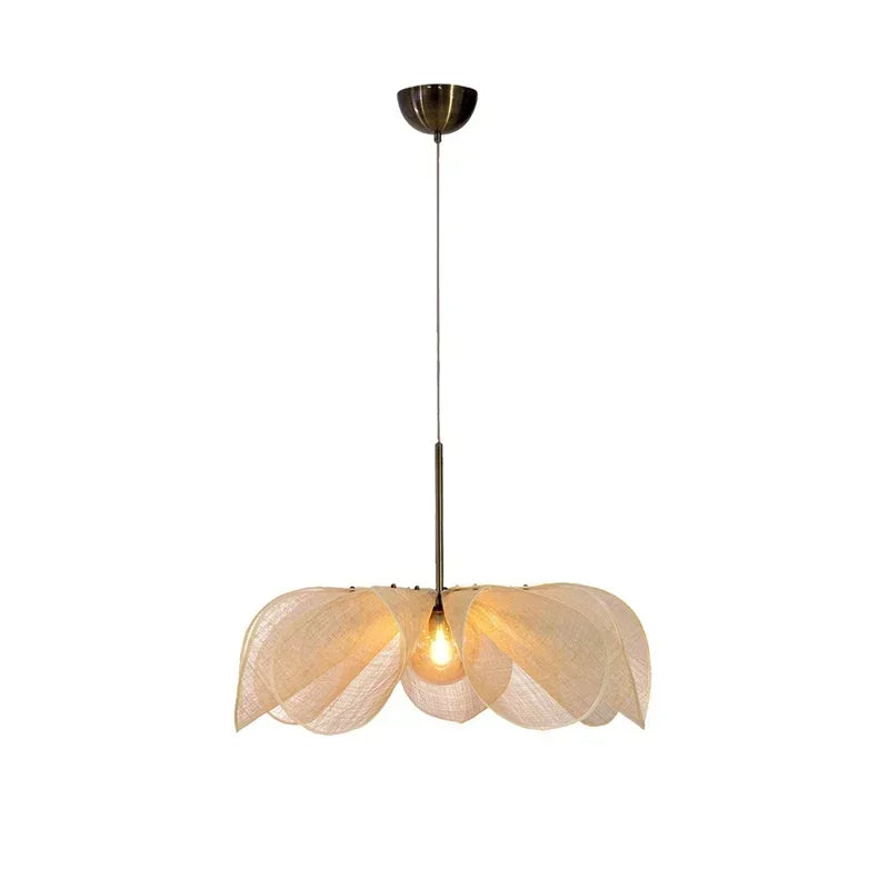 NOOR - Handgefertigte Blumenlampe aus Pflanzenfasern