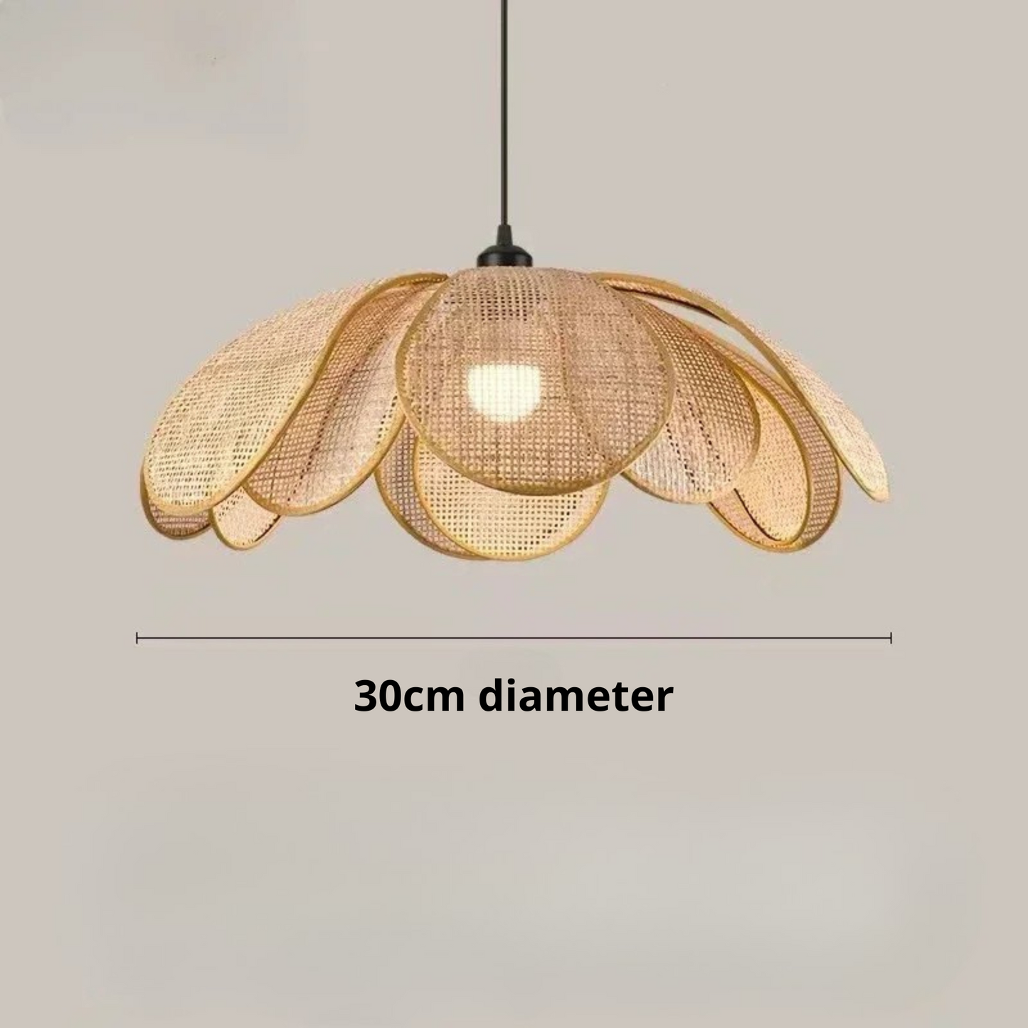 LUME - Handgemaakte Bloemlamp van Gevlochten Bamboe
