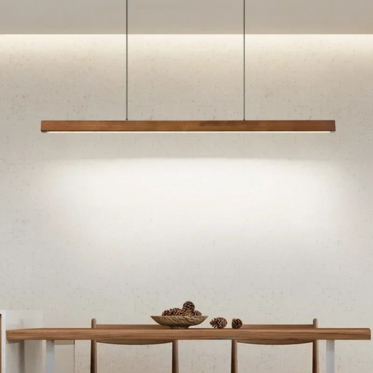HYGGE - Gerade LED-Pendelleuchte aus Holz