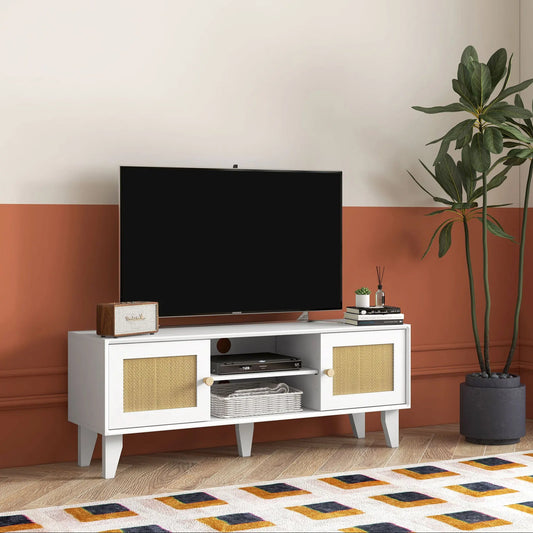 EIDE - Japandi-TV-Schrank mit Türen und Regalen